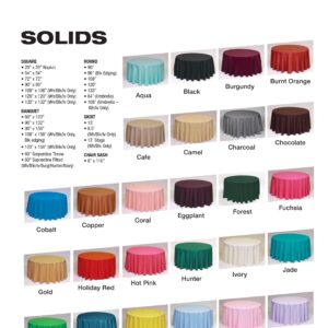 Solid Polyester Linens