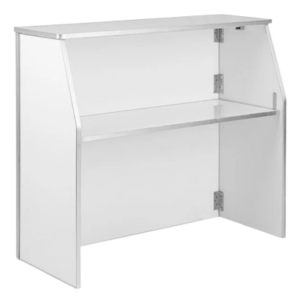 4’ White Portable Bar