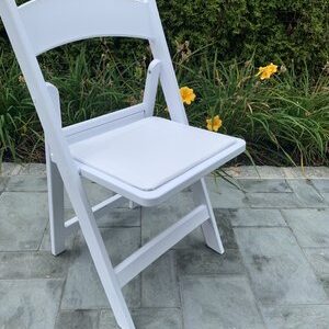 White Resin Chair Padded
